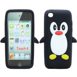 iPod Touch 4 3D Penguin Case (Black)